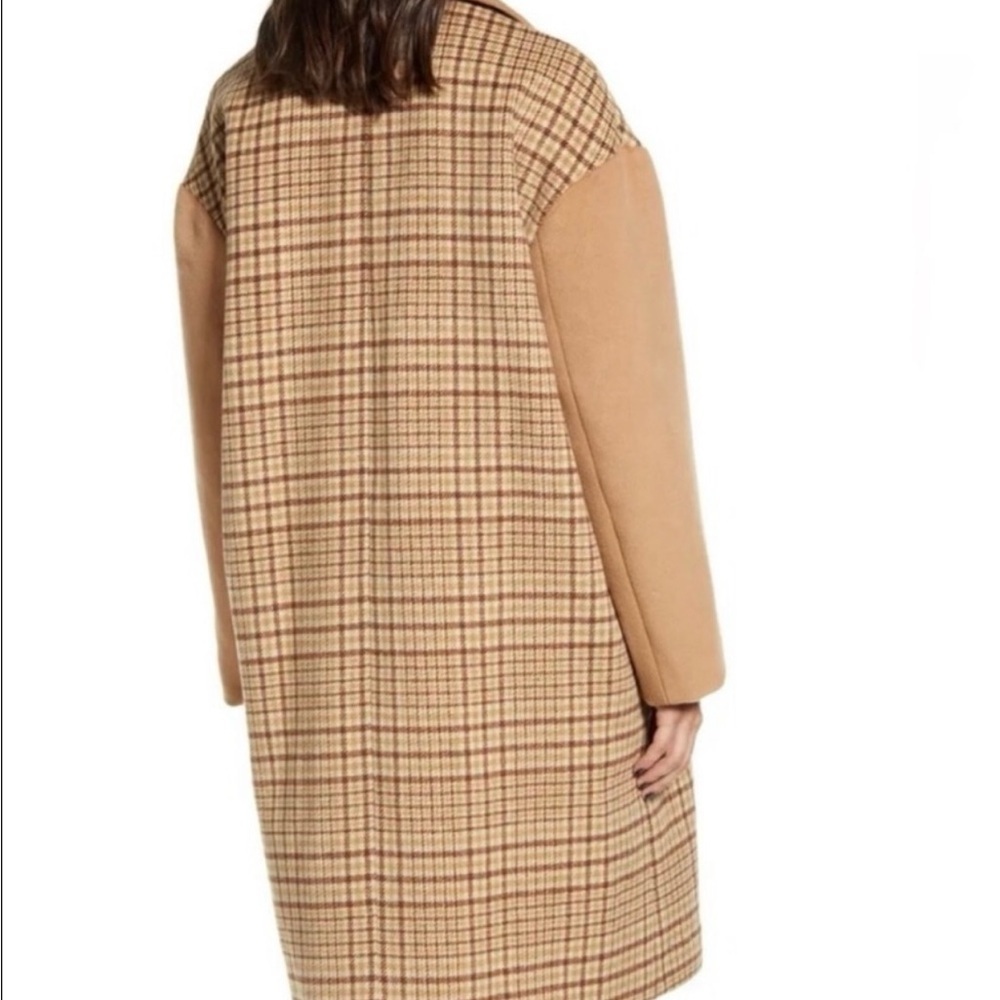Women’s Mural Plaid Longline Coat Jacket Wool
Blend Brown Size Small - Picture 2 of 13